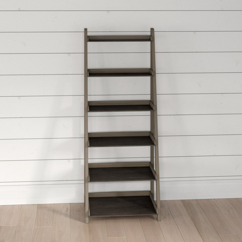Beachcrest Home Keyport Wooden 6 Tier Ladder Bookcase Wayfair.co.uk